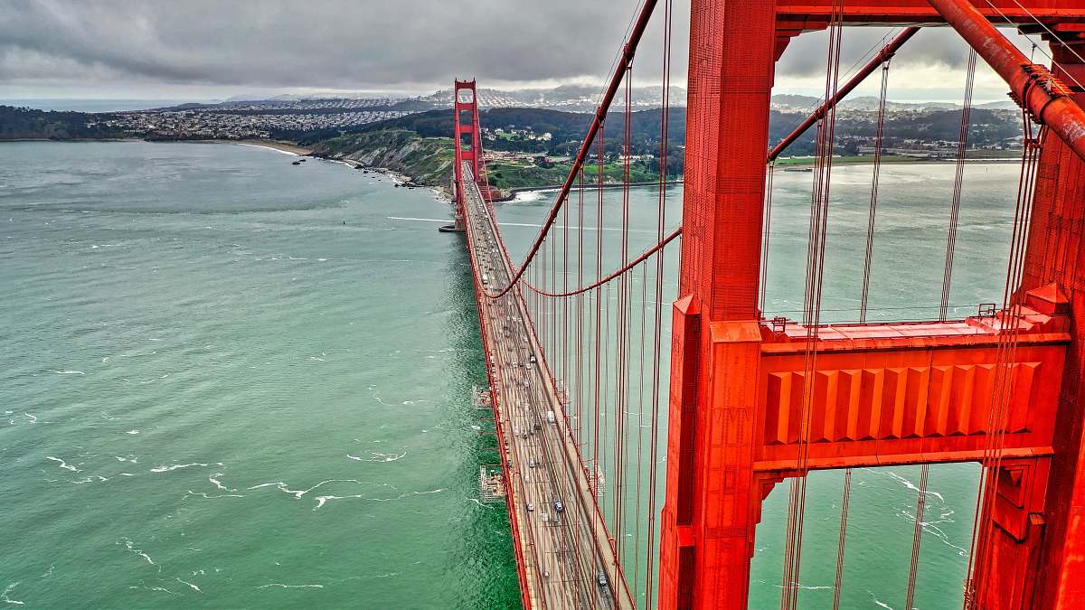 suspension bridge red golden gate bridge bridge